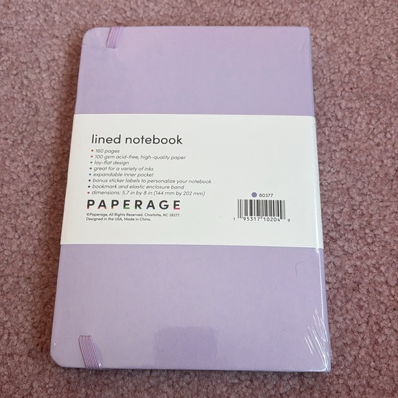 PAPERAGE NEW Lined Notebook Lavender 160 Pages - Picture 3 of 5